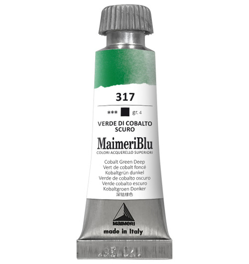 MaimeriBlu Superior Watercolor Paint 12ml-Cobalt Green Deep - 5A0029RT-1GD48 - 8032810006936