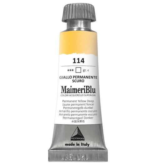 MaimeriBlu Superior Watercolor Paint 12ml-Permanent Yellow Deep - 5A0029RT-1GD50 - 8032810006318