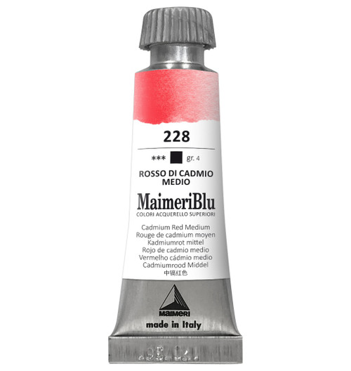 MaimeriBlu Superior Watercolor Paint 12ml-Cadmium Red Medium - 5A0029RT-1GD5Q - 8032810006677