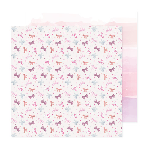 25 Pack American Crafts Patterned Double-Sided Cardstock 12"X12"-Pink Dreams, Rainbow Avenue ACRA12-25862 - 765468075617