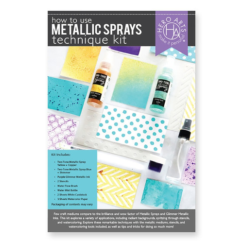 Hero Arts Technique Kit-How To Use Metallic Sprays HA-SK107 - 085700942010