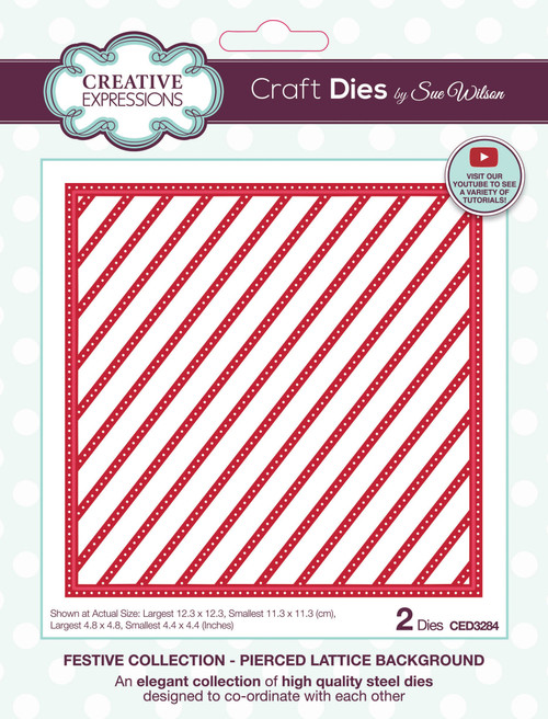 Creative Expressions Craft Dies By Sue Wilson-Festive Pierced Lattice Background 5A002840-1GB63 - 5055305989739