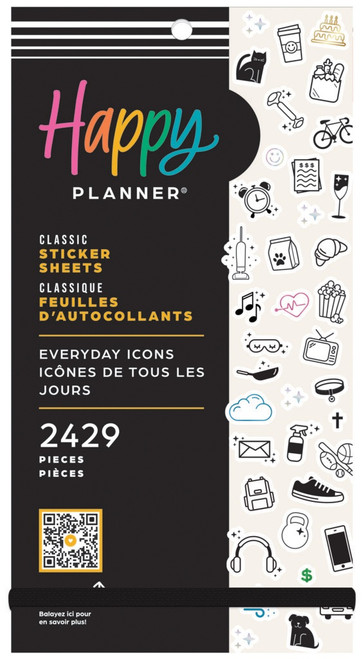 Happy Planner Sticker Value Pack 30/Sheets-Everyday Icons - 5A0028BY-1GBDT - 673807693791