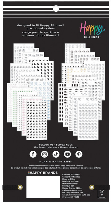 Happy Planner Sticker Value Pack 30/Sheets-Everyday Icons - 5A0028BY-1GBDT Happy Planner Sticker Value Pack 30/Sheets-Everyday Icons - 5A0028BY-1GBDT