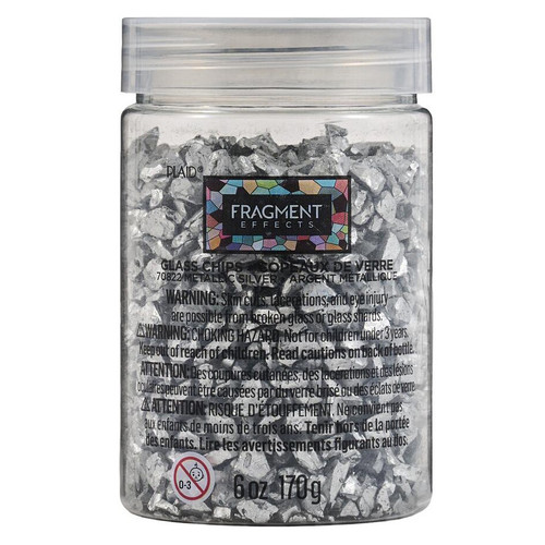 6 Pack Plaid Fragment Effects Glass Chips Metallic 6oz-Metallic Silver 5A002B44-1GDK6 - 028995708220