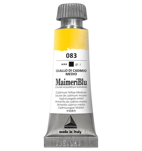 MaimeriBlu Superior Watercolor Paint 12ml-Cadmium Yellow Medium - 5A0029RS-1GD4G - 8032810004666