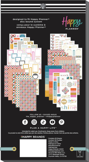 Happy Planner Sticker Value Pack 30/Sheets-Homespun VP130308