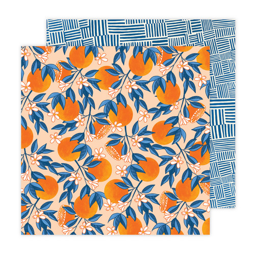 25 Pack Jen Hadfield Flower Child Double-Sided Cardstock 12"X12"-Orange You Happy JHFC12-14124 - 765468043685