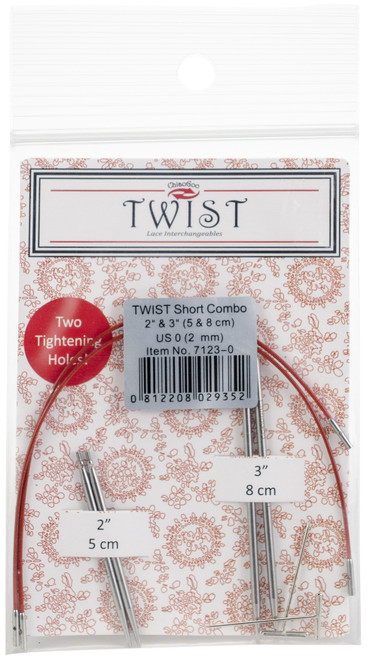 ChiaoGoo TWIST Short Combo Set 2" & 3"-US 0 (2mm) - 7123-0 - 812208029352