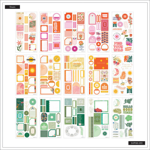 Happy Planner Sticker Value Pack 30/Sheets-Color Coordinate; 394 Pieces 5A00213T-1G3Z6