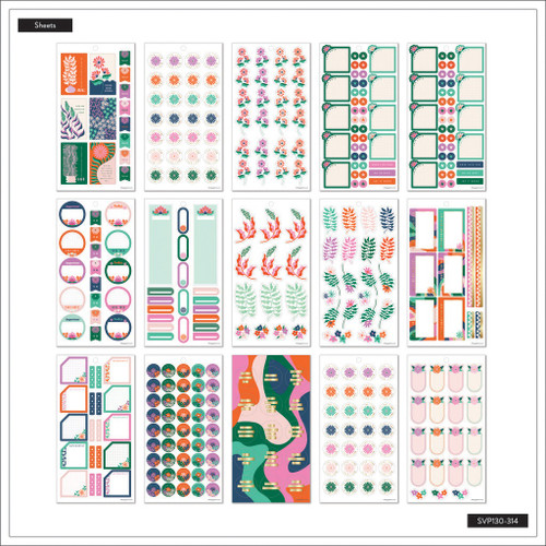 Happy Planner Sticker Value Pack 30/Sheets-Abstract Florals; 634 Pieces. 5A00212F-1G3ZJ