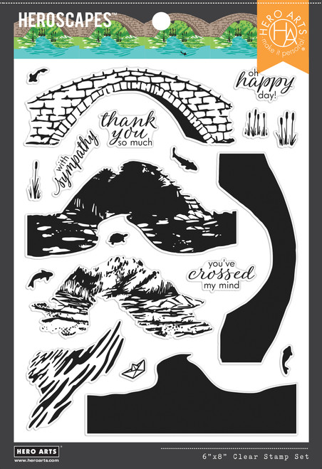 Hero Arts Clear Stamps 6"X8"-Stone Bridge HeroScape - HA-CM750 - 085700944427