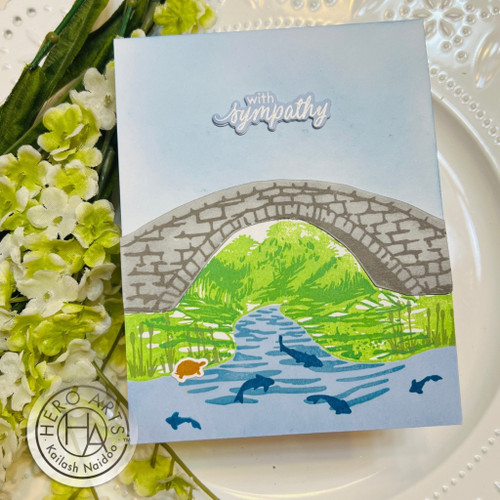 Hero Arts Clear Stamps 6"X8"-Stone Bridge HeroScape - HA-CM750