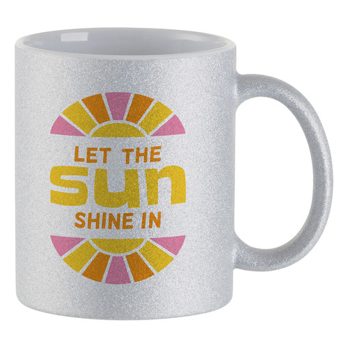 Craft Express 11oz Mugs 6/Pkg-Silver Glitter 5A0026X7-1G95V