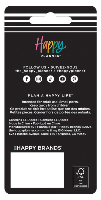 Happy Planner Expander Plastic Discs-Translucent With Glitter 5A0028CR-1GBF6