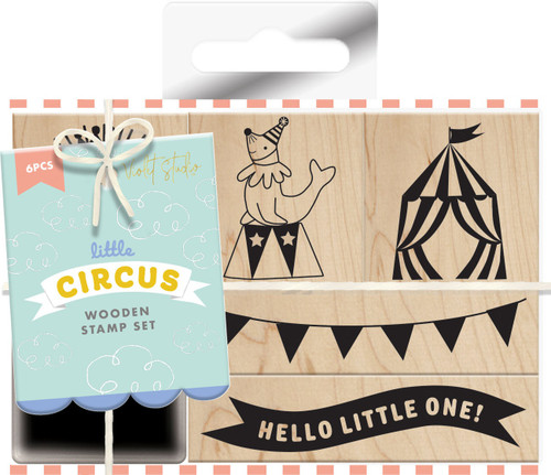 3 Pack - Violet Studio Wooden Stamp Set 9/Pkg-Little Circus - SCIRC004 - 195094082893 3 Pack - Violet Studio Wooden Stamp Set 9/Pkg-Little Circus - SCIRC004 - 195094082893