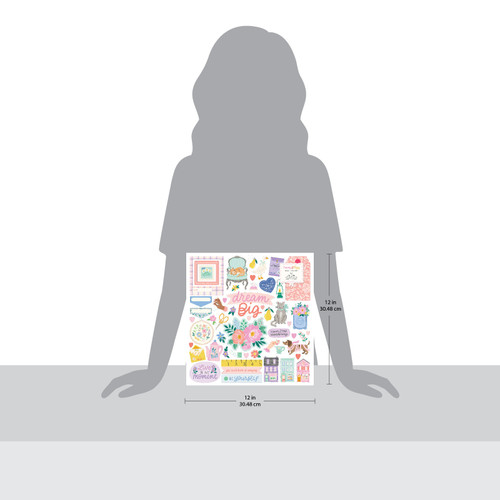 3 Pack - American Crafts Foam Stickers 12"X12" 52/Pkg-Poppy And Pear - 34025798