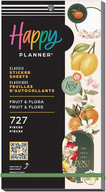 Happy Planner Sticker Value Pack 30/Sheets-Fruit & Flora; 727 Pieces 5A002131-1G400 - 673807684072