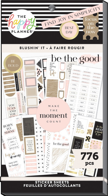 Happy Planner Sticker Value Pack 30/Sheets-Blushin' It 776 Pieces - VP130146 - 673807652637