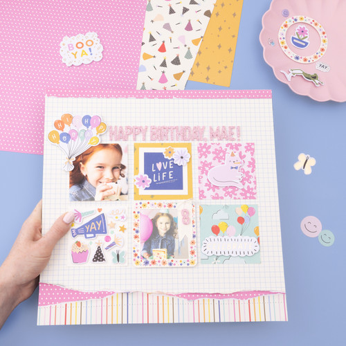 American Crafts Double-Sided Paper Pad 12"X12" 24/Pkg-Gold Foil, Life Of The Party - 34025848