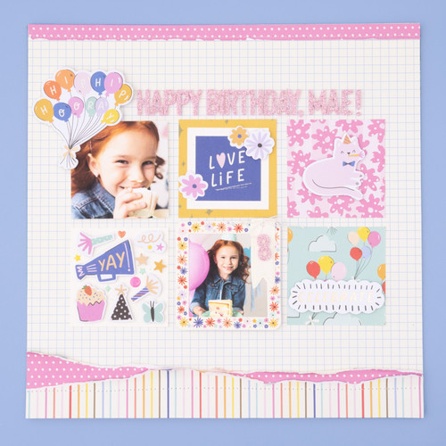 American Crafts Double-Sided Paper Pad 12"X12" 24/Pkg-Gold Foil, Life Of The Party - 34025848