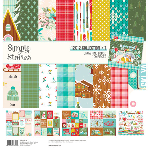 Simple Stories Collection Kit 12"X12"-Snow Pine Lodge - 5A0029P6-1GD17 - 810150773088