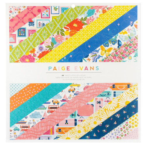 Paige Evans Adventurous Single-Sided Paper Pad 12"X12"-48 Sheets - A500261W-G18T3 - 765468088006