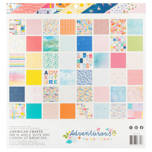Paige Evans Adventurous Single-Sided Paper Pad 12"X12"-48 Sheets - 5A003FXJ-G18T3