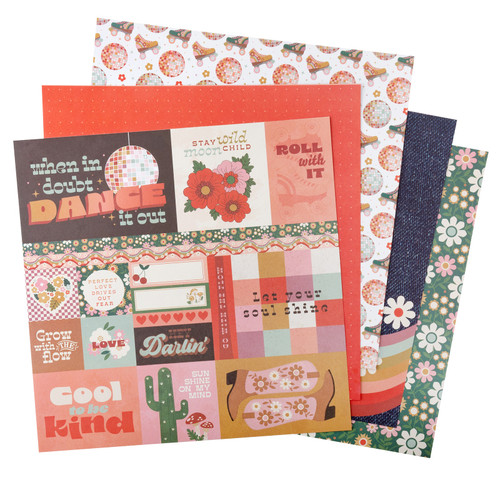 Jen Hadfield Groovy Darlin' Single-Sided Paper Pad 12"X12"-48 Sheets - A500263Z-G18YW Jen Hadfield Groovy Darlin' Single-Sided Paper Pad 12"X12"-48 Sheets - A500263Z-G18YW