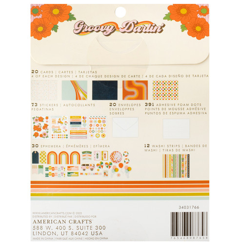 Jen Hadfield Groovy Darlin' Card Making Set-Makes 20 - A500264F-G18Z1 Jen Hadfield Groovy Darlin' Card Making Set-Makes 20 - A500264F-G18Z1