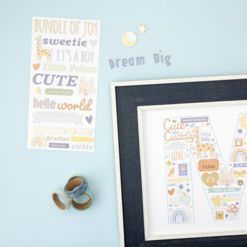 3 Pack - American Crafts Hello Little Boy Thickers Stickers 136/Pkg-Phrase - 34030018 3 Pack - American Crafts Hello Little Boy Thickers Stickers 136/Pkg-Phrase - 34030018