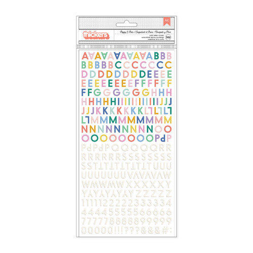 3 Pack - American Crafts Hello Little Girl Thickers Stickers 562/Pkg-Alpha - 34025800 - 765468076225