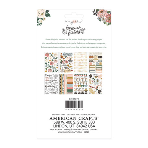 3 Pack - Maggie Holmes Forever Fields Sticker Book-8 Sheets - A500262M-G18VR 3 Pack - Maggie Holmes Forever Fields Sticker Book-8 Sheets - A500262M-G18VR