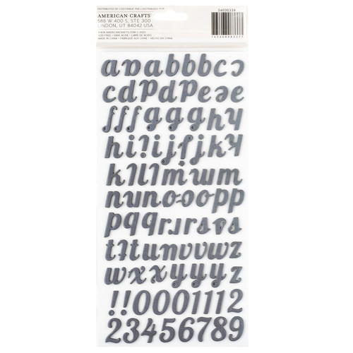 3 Pack - American Crafts Cedar House Thickers Stickers 175/Pkg-Alpha, Puffy - 34030339