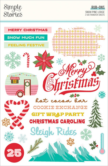 3 Pack - Snow Pine Lodge Rub-Ons-6"X8" - 5A0029PN-1GD1Q - 810150773354