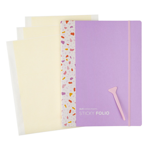 We R Memory Keepers Sticky Folio 8.5"X11"-Lilac WRFOLIO-956