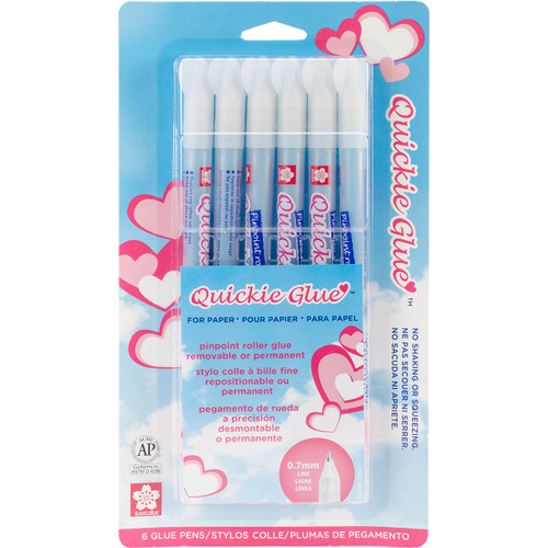 Sakura Quickie Glue Roller Pens 6/Pkg-.3oz - 58483 - 053482584834 Sakura Quickie Glue Roller Pens 6/Pkg-.3oz - 58483 - 053482584834