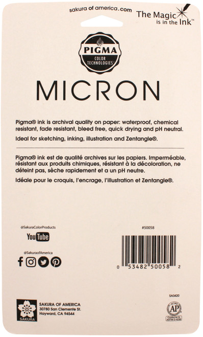 Sakura Pigma Micron Pens Assorted 6/Pkg-Black - 50058