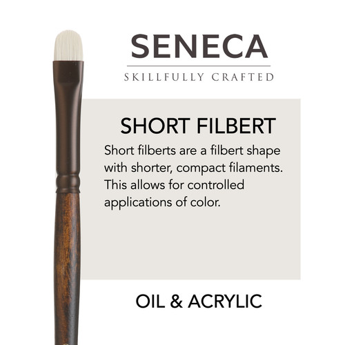 Willow Wolfe Seneca Artist Short Filbert Brush-4 - 5A0028DN-1GBGV