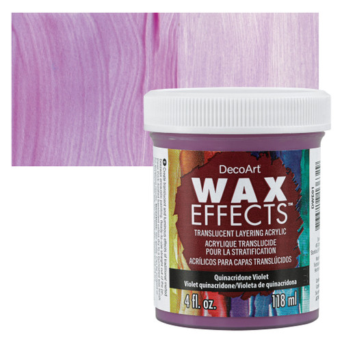 2 Pack DecoArt WaxEffects Acrylic Paint 4oz-Quinacridone Violet DWE-01 - 766218136329