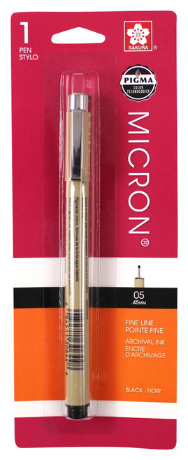 6 Pack - Sakura Pigma Micron Pen 05 .45mm-Black - 30581 - 053482305811