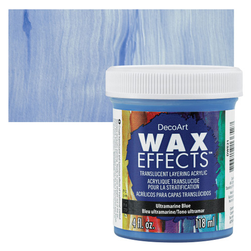 2 Pack DecoArt WaxEffects Acrylic Paint 4oz-Ultramarine Blue DWE-21 - 766218136527