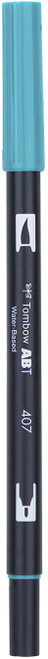 6 Pack - Tombow Dual Brush Marker Open Stock-407 Tiki Teal - DBP-56542 - 085014565424