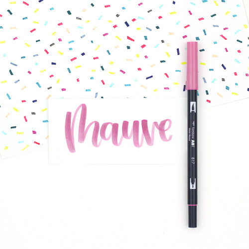 6 Pack - Tombow Dual Brush Marker Open Stock-817 Mauve - DBP-56588