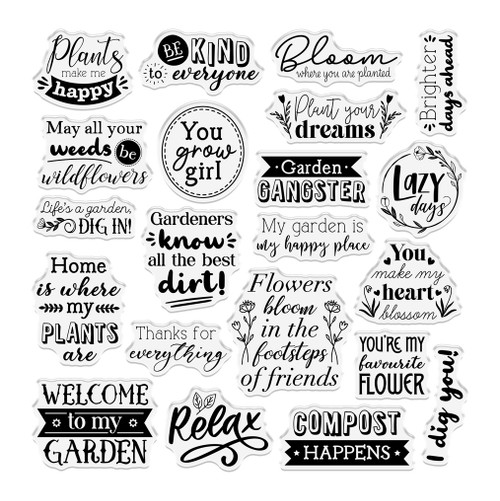 2 Pack - Crafter's Companion Garden Collection Clear Acrylic Stamps-You Grow Girl - 5A0020NQ-1G3F2