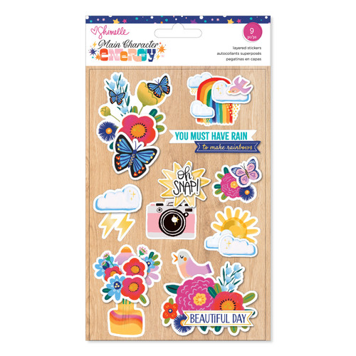 3 Pack - Shimelle Main Character Energy Stickers 9/Pkg-Layered - Gold Foil - SHMCE112 - 765468045474
