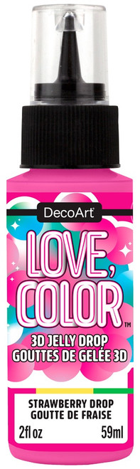 3 Pack - DecoArt Love Color 3D Jelly Drops 2oz-Strawberry Drop - 5A0024LX-1G7YR - 766218151957 3 Pack - DecoArt Love Color 3D Jelly Drops 2oz-Strawberry Drop - 5A0024LX-1G7YR - 766218151957
