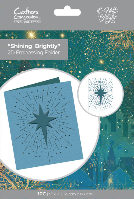 3 Pack O' Holy Night Embossing Folder-Shining Brightly EF5SHINE - 195094099006