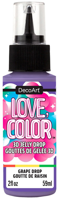 3 Pack - DecoArt Love Color 3D Jelly Drops 2oz-Grape Drop - 5A0024LX-1G7ZJ - 766218152008