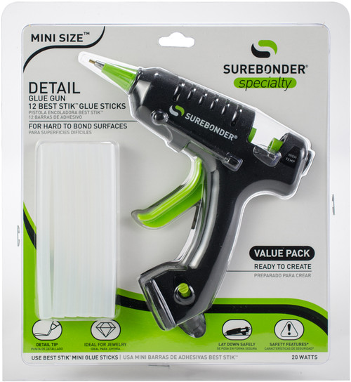 Surebonder High-Temp Mini Detail Tip Glue Gun Kit-Black - 95FBSKIT - 018239362981 Surebonder High-Temp Mini Detail Tip Glue Gun Kit-Black - 95FBSKIT - 018239362981